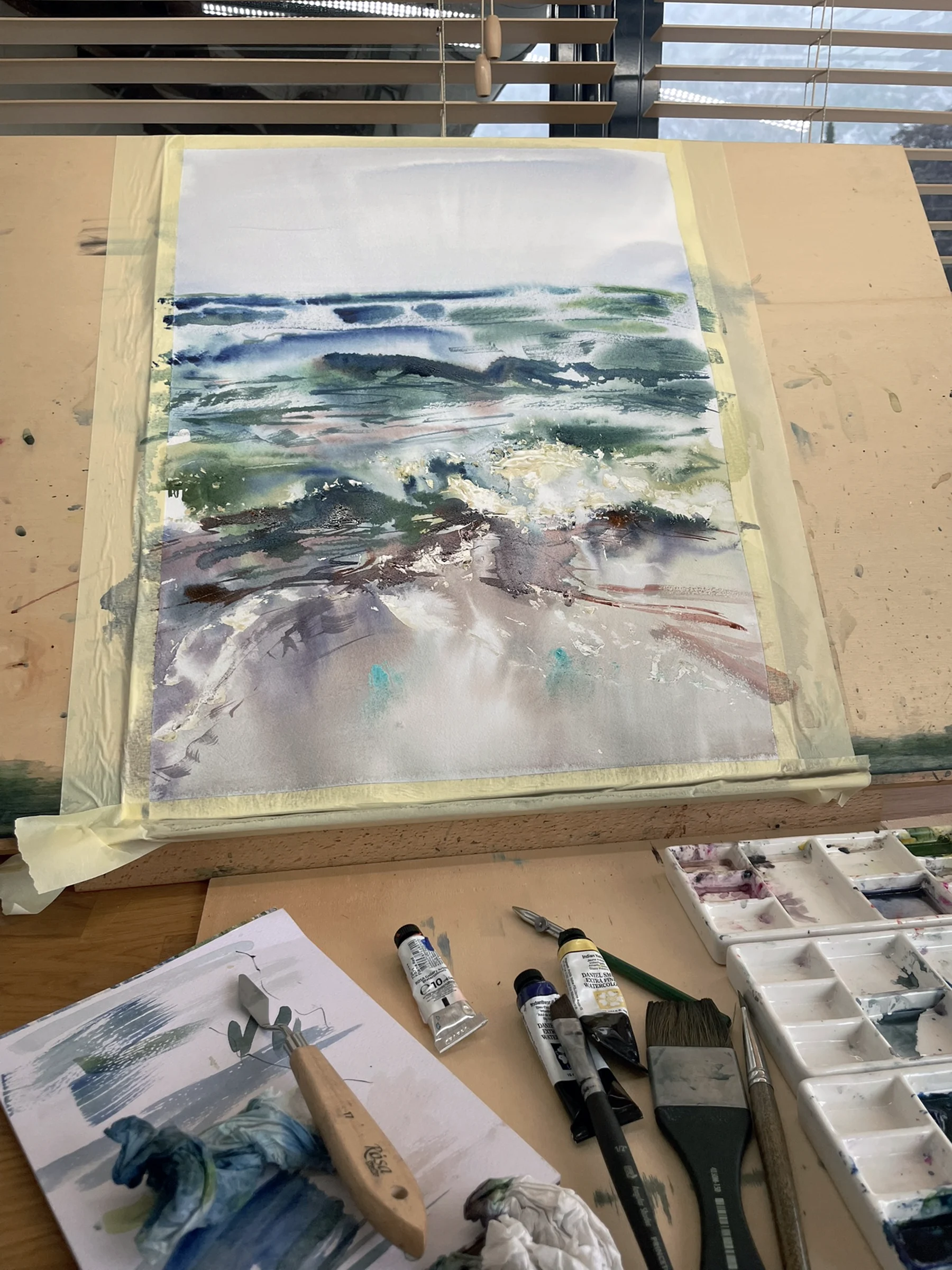 Malen – ein Aquarell entsteht im Atelier von Margareta Maletska